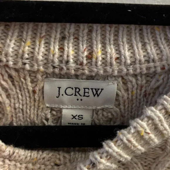 J. Crew Factory Textured Knit Sweater in Beige Speckled - Picture 2 of 5